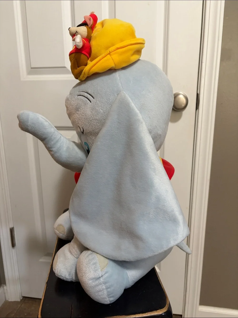 Plush Dumbo and Timoth Toy with Red Collar and Yellow Hat